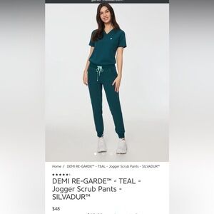 Garde malade scrub pants teal